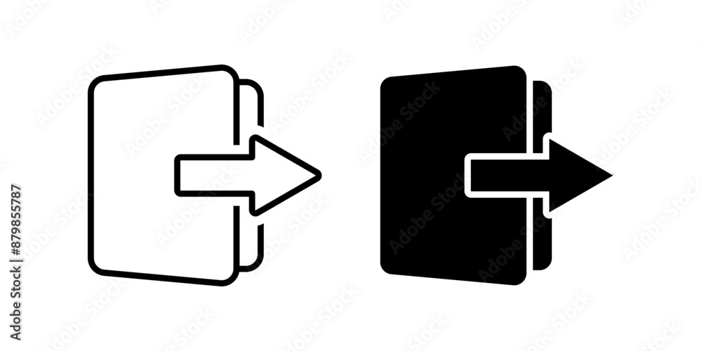 Logout icon set. Entrance Symbol. Exit sign. for mobile concept and web design. vector illustration on white background Logout icon set. Entrance Symbol. Exit sign. for mobile concept and web design. vector illustration on white background