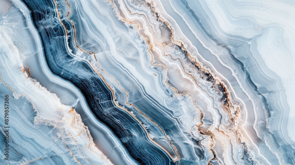 Fototapeta premium A marble wall with a pattern of waves texture