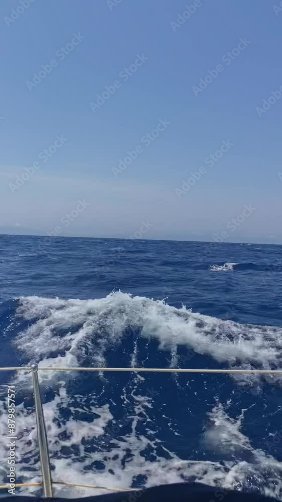 Sea view from a sailing yacht Sea view from a sailing yacht