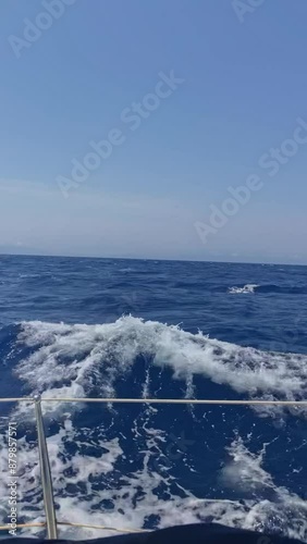 Wallpaper Mural Sea view from a sailing yacht Torontodigital.ca