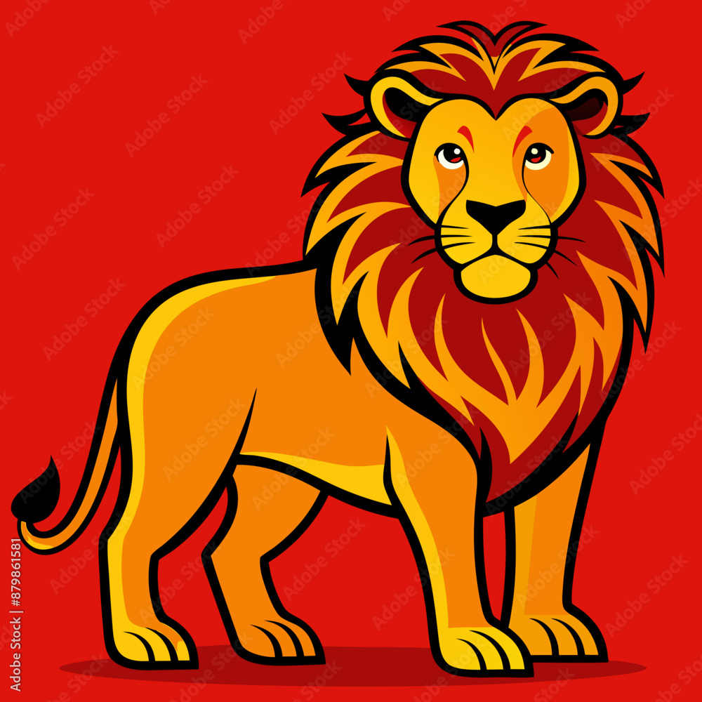 simple lion bold lines simple lion bold lines