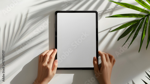 person holding tablet pc