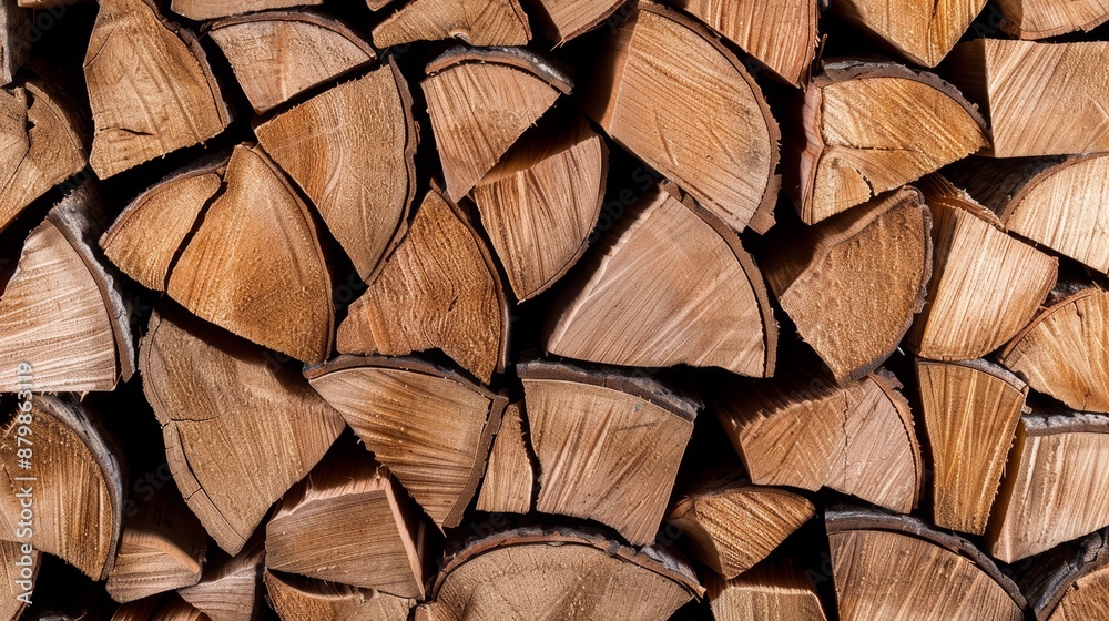 Hyper-realistic close-up of stacked firewood, emphasizing unique textures and wood grain patterns, photographed in dramatic lighting Hyper-realistic close-up of stacked firewood, emphasizing unique textures and wood grain patterns, photographed in dramatic lighting