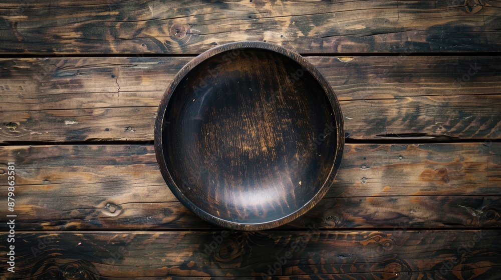 Bowl on wooden surface Bowl on wooden surface