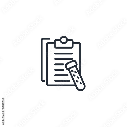 sampling icon. vector.Editable stroke.linear style sign for use web design,logo.Symbol illustration.