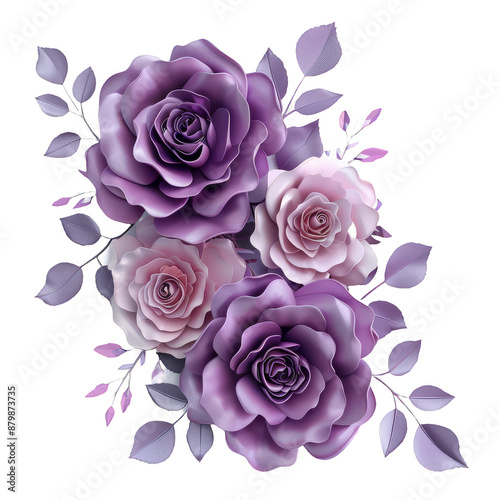  Purple rose transparent background 
