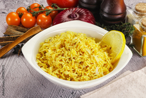 Indian cuisine lemon basmati rice