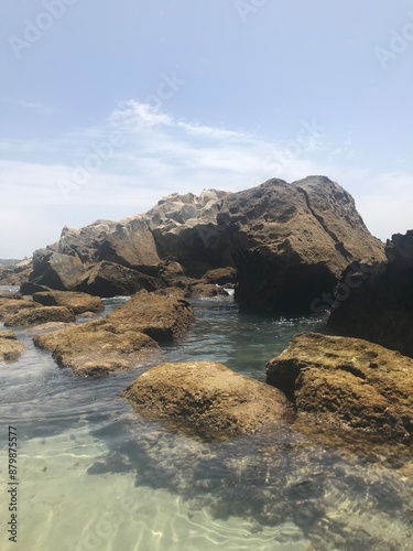 Rockpool on beach, Zahara Cadiz Spain photo