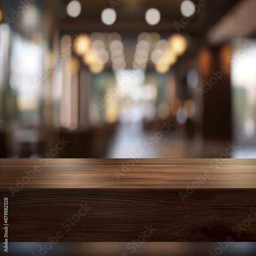 Empty table mockup on beautiful background for branding product presentation