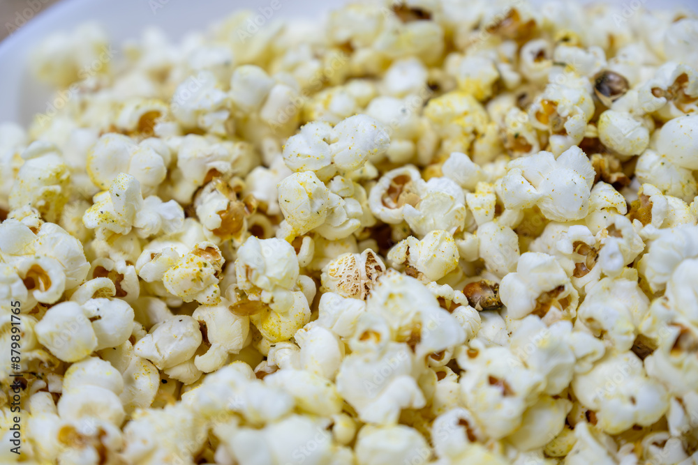 Close up top view for popcorn Close up top view for popcorn