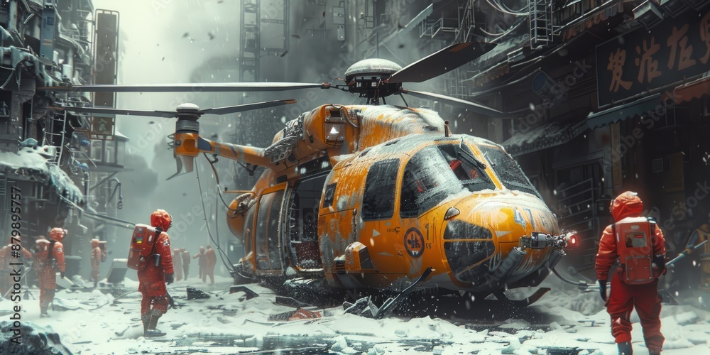 Advanced disaster response center with drones and AI coordination