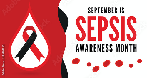 September is Sepsis Awareness Month background template. Holiday concept. background, banner, placard, card, and poster design template