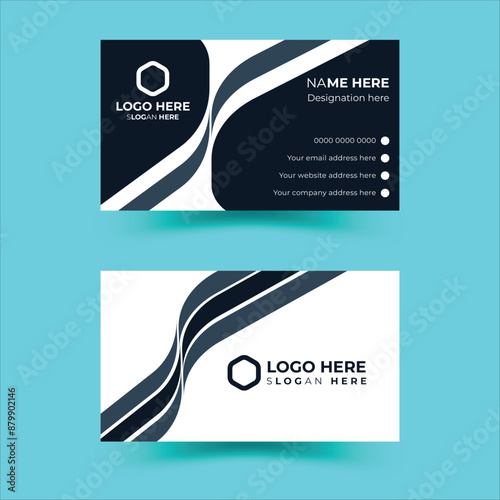Modern Business Card - Creative and Clean Business Card Template. Luxury business card design template.
