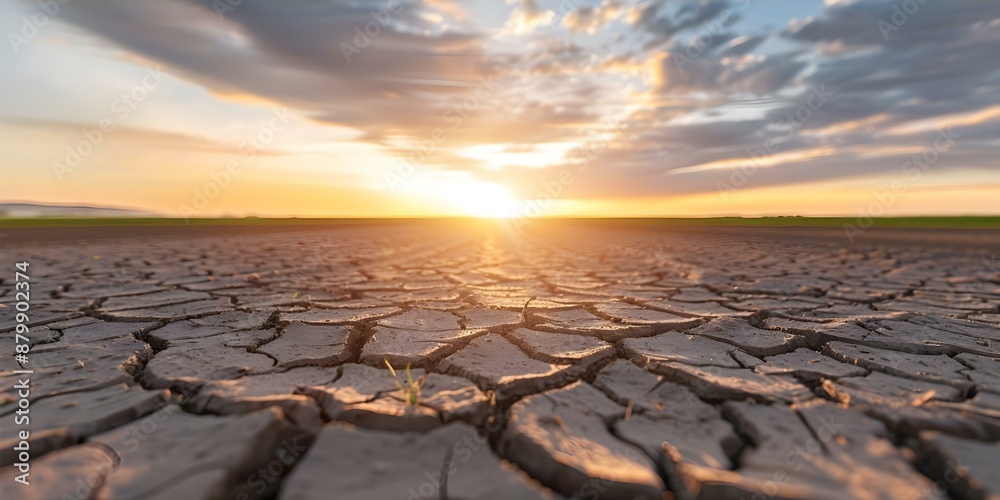 Dry Ground at Sunset A Symbol of Climate Change's Impact. Concept Environment, Climate Change, Outdoor Photography, Symbolism Dry Ground at Sunset A Symbol of Climate Change's Impact. Concept Environment, Climate Change, Outdoor Photography, Symbolism