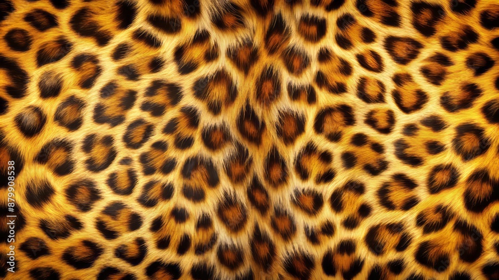Majestic leopard's fur pattern serves as a stunning background with warm golden tones and subtle shade variations. Majestic leopard's fur pattern serves as a stunning background with warm golden tones and subtle shade variations.