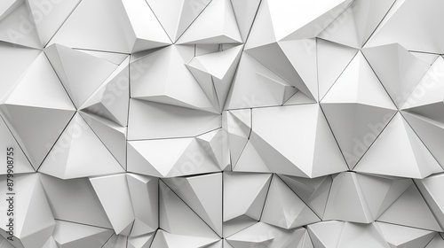 Triangle-shaped geometric pattern against a white, gray backdrop