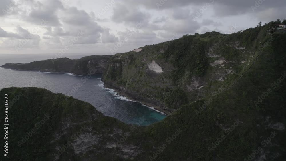 Aerial cinematic shot of Kelingking beach, Nusa Penida, Bali Aerial cinematic shot of Kelingking beach, Nusa Penida, Bali
