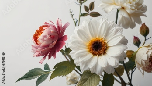 Flowers isolated on a white background
