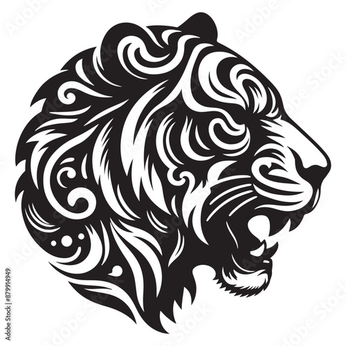 Wallpaper Mural Tiger Silhouette Vector Torontodigital.ca