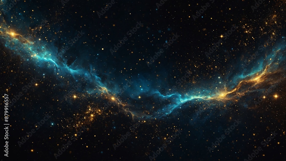 Space galaxy science fiction gold blue purple black background Space galaxy science fiction gold blue purple black background
