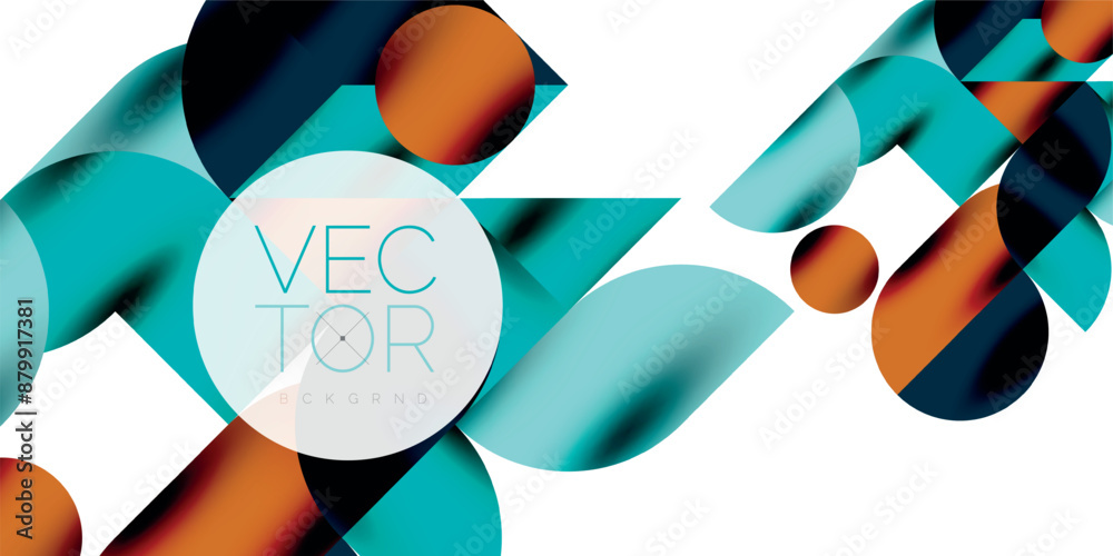Shadow effect shiny circles and round triangles geometric modern art. Vector Illustration For Wallpaper, Banner, Background, Card, Book Illustration, landing page Shadow effect shiny circles and round triangles geometric modern art. Vector Illustration For Wallpaper, Banner, Background, Card, Book Illustration, landing page