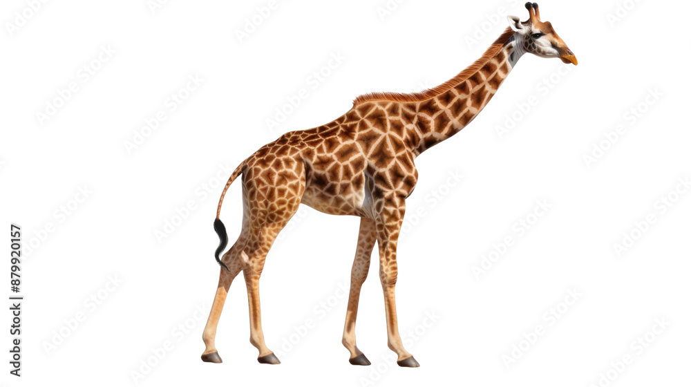 Naklejka premium giraffe isolated on a transparent background