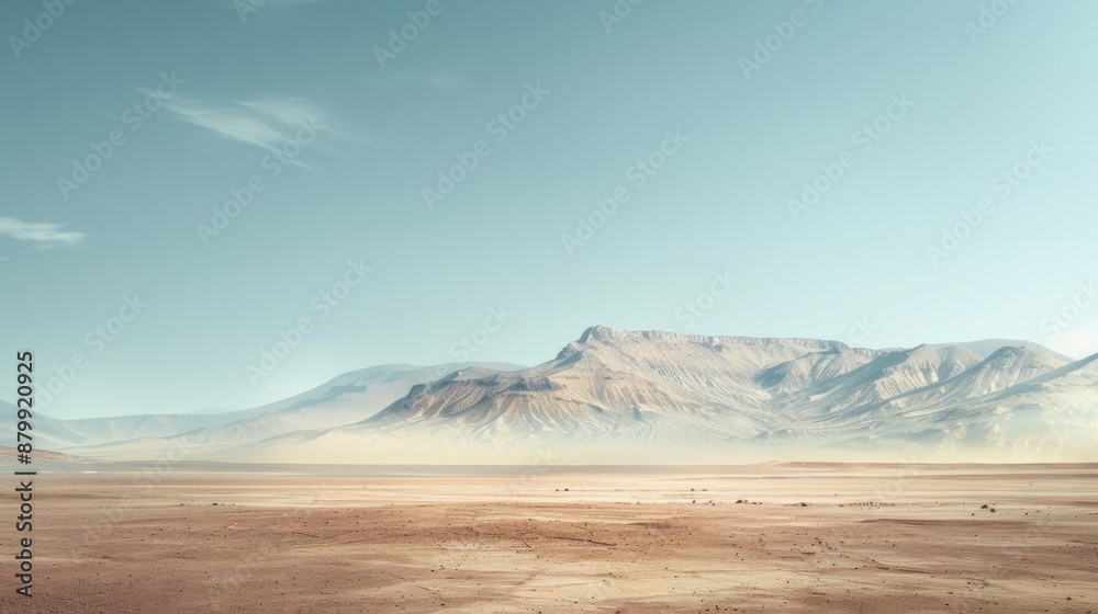 Dusty Mountain Landscape in a Remote Desert Dusty Mountain Landscape in a Remote Desert