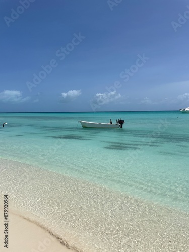 beach with a boat