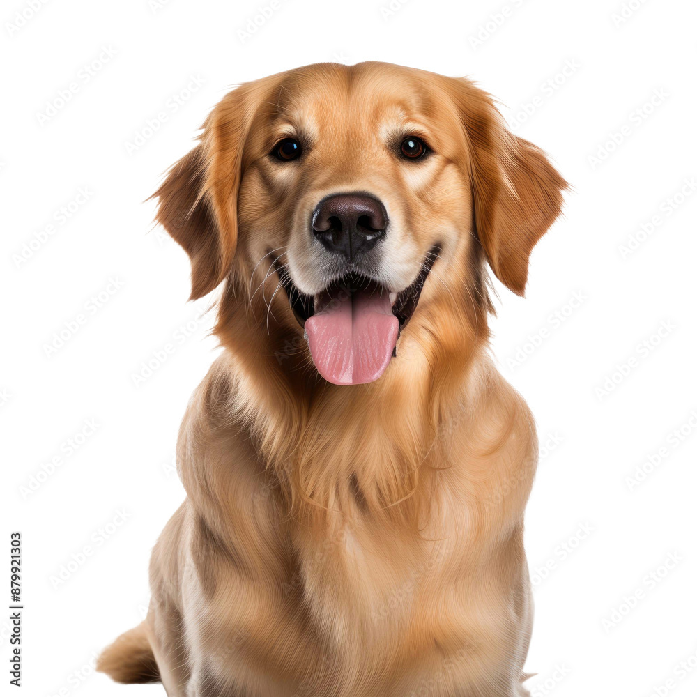 Golden Retriever Dog Cute Happy isolated on a transparent background Golden Retriever Dog Cute Happy isolated on a transparent background