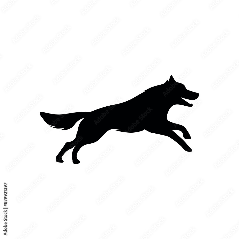 Run dog silhouette jump vector logo icon. Sport dog canine fast profile sign silhouette background. Run dog silhouette jump vector logo icon. Sport dog canine fast profile sign silhouette background.