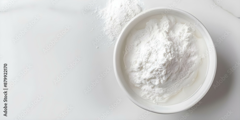 Benefits of mixing collagen powder with water for beauty and wellness. Concept Collagen Powder Benefits, Water Solubility, Beauty Benefits, Wellness Benefits Benefits of mixing collagen powder with water for beauty and wellness. Concept Collagen Powder Benefits, Water Solubility, Beauty Benefits, Wellness Benefits