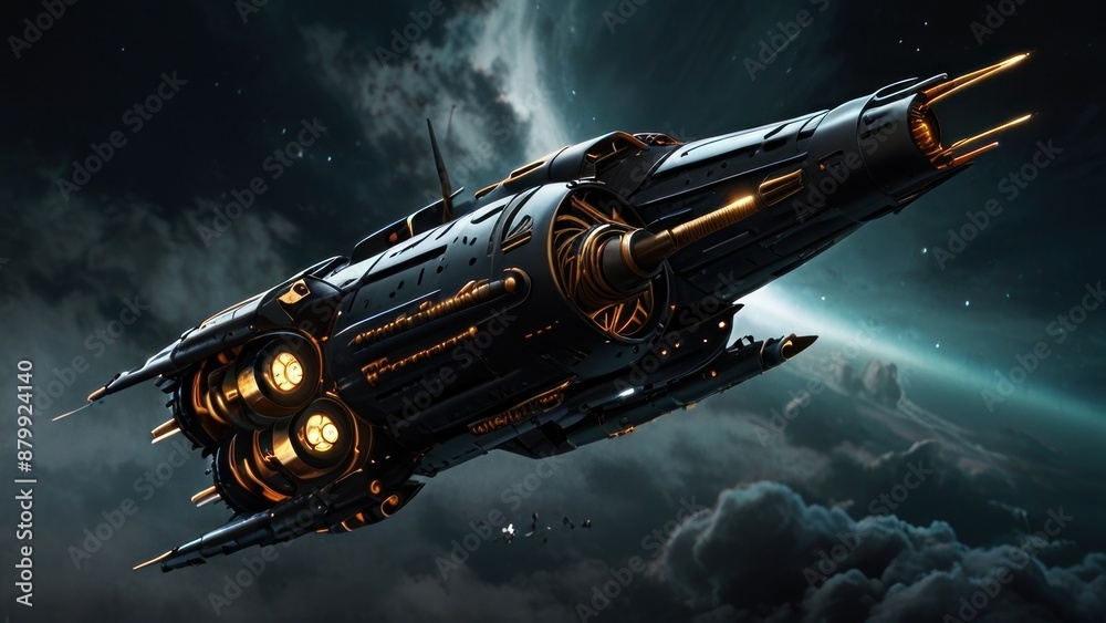 Amidst the foggy cityscape a bewitching neo victorian