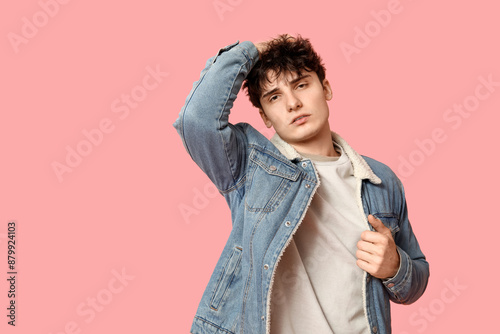Handsome young man in styli...