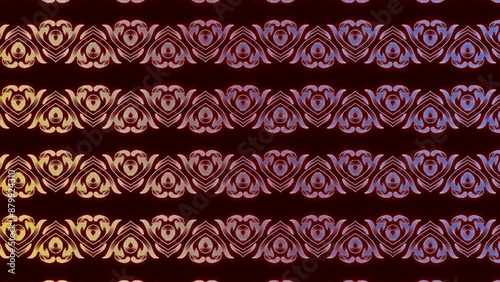 Seamless pattern background design with ornament motifs 