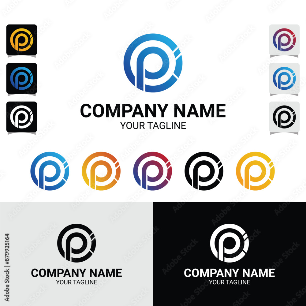 CPI, OPI, IPO, IOC, ICP, OIP 3-letter initial logo design template CPI, OPI, IPO, IOC, ICP, OIP 3-letter initial logo design template