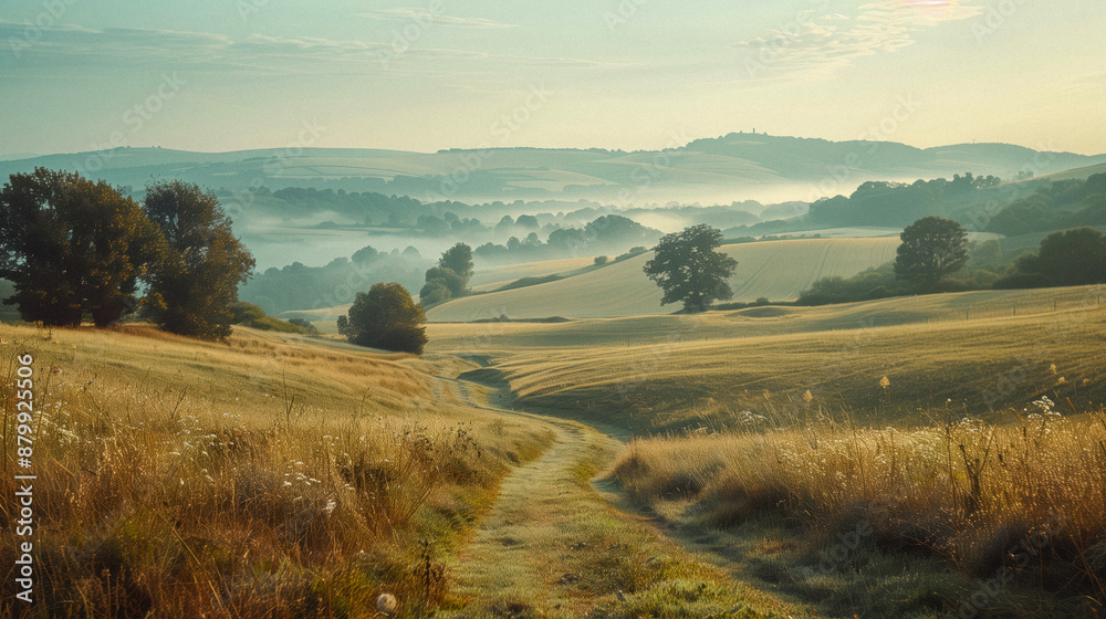 Fototapeta premium Scenic meadow and trail