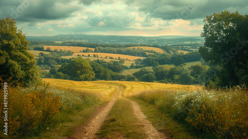 Scenic meadow and trail