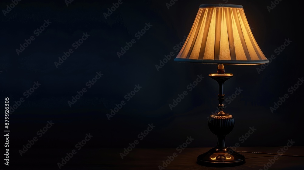Elegant lamp on dark background with empty space Elegant lamp on dark background with empty space