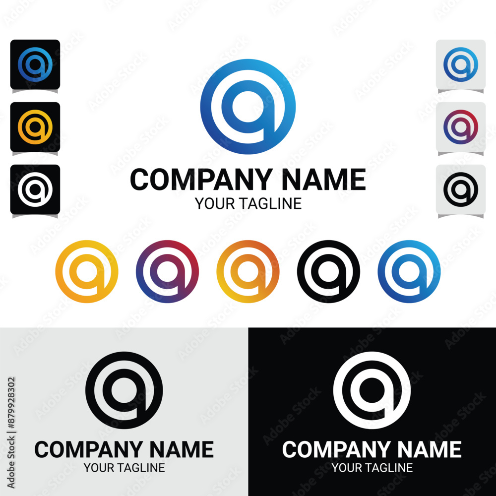 OQ QO letter initial logo design template OQ QO letter initial logo design template