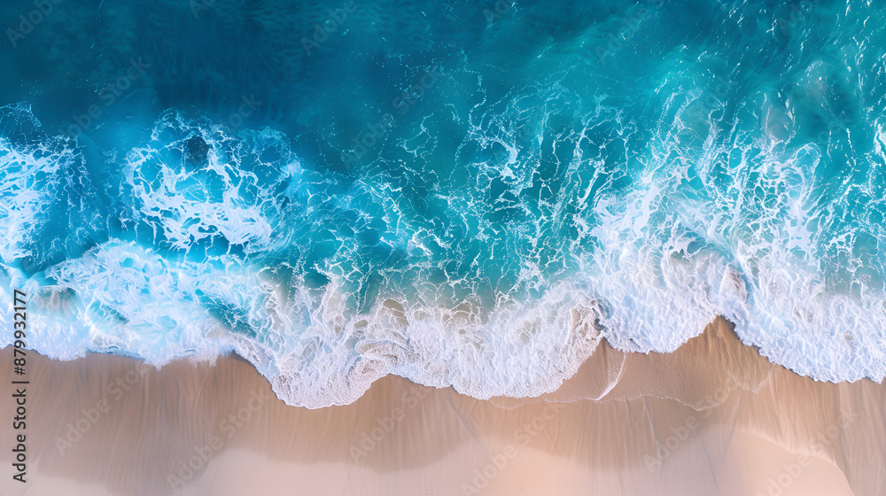 Beach & Ocean Shoreline in the Summer From Above Beach & Ocean Shoreline in the Summer From Above