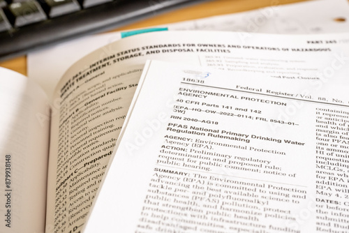 Bild auf Leinwand Public document 40 Code of Federal Regulations Parts 141 and 142 for the regulat