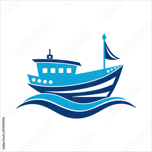 Boat vector silhouette illustration eps