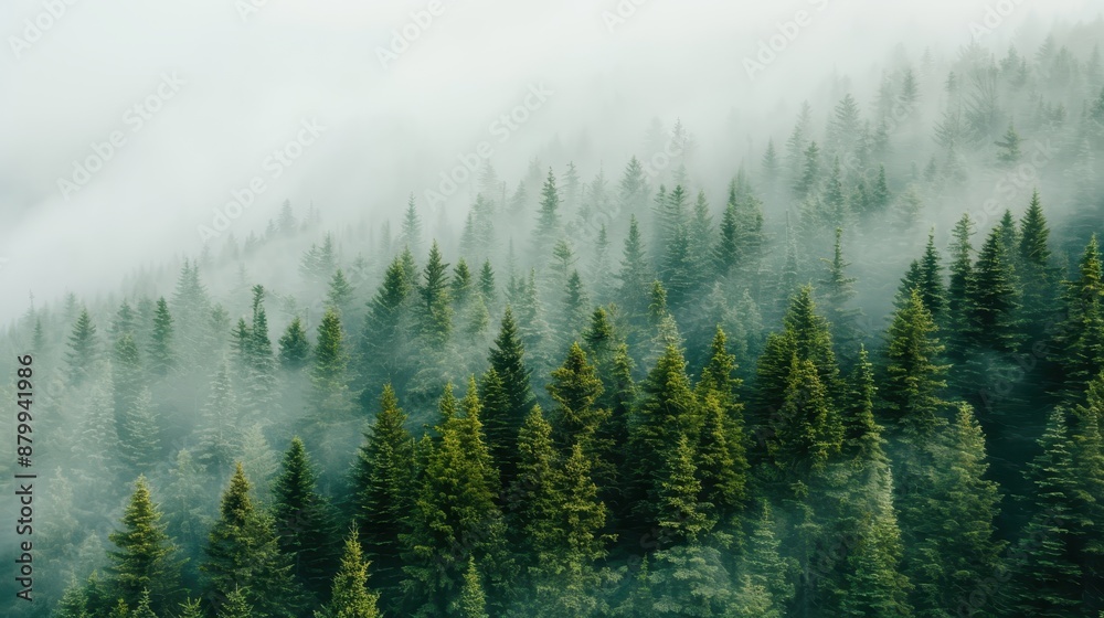 An aerial view of a dense forest with thick mist blanketing the treetops at dawn, capturing a serene, mysterious, and visually stunning natural landscape. An aerial view of a dense forest with thick mist blanketing the treetops at dawn, capturing a serene, mysterious, and visually stunning natural landscape.