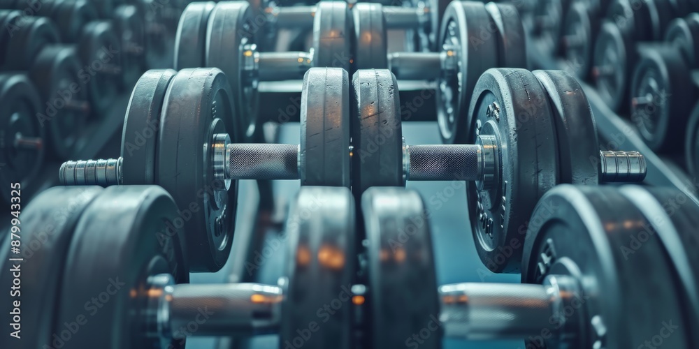Fitness, wellbeing, and goal-setting with dumbbell, weight, and close-up at gym. Membership, workout, and muscle power or build for competition, performance, or inspiration Fitness, wellbeing, and goal-setting with dumbbell, weight, and close-up at gym. Membership, workout, and muscle power or build for competition, performance, or inspiration