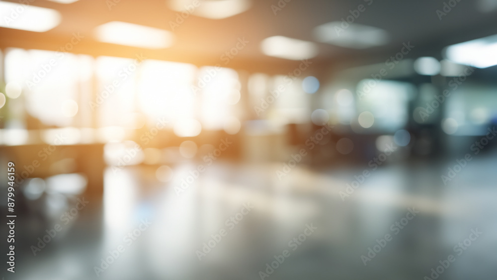 custom made wallpaper toronto digitalBlurred Office Space with Natural Light and Bokeh Effect