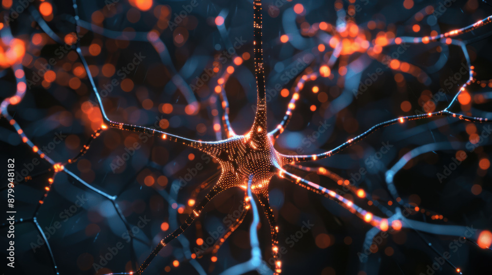 Neurons and cells from a microscopic perspective, biotechnology feel. Neurons and cells from a microscopic perspective, biotechnology feel.