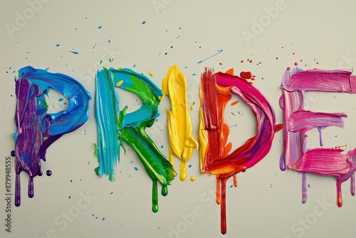 rainbow chain breaking break gay lesbian crisis divorce - 3d rendering. Beautiful simple AI generated image in 4K, unique.