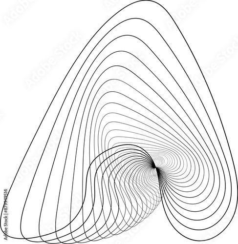 vector sketch of spiral of geometry