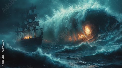 storm and tsunami background