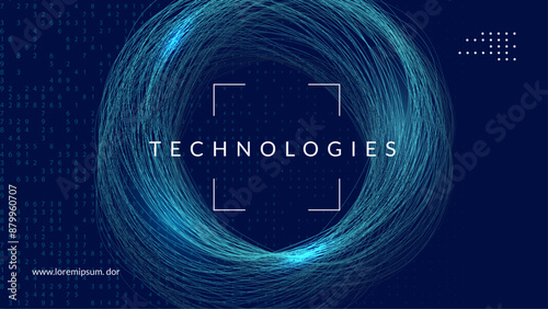 Quantum Background. Science vector: digits of the future. Cloud of dots for software automation. Analytical patterns for mobile security. Ai Background.